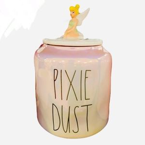 Rae Dunn Tinkerbell “Pixie Dust” Pink Iridescent Cookie Jar/Canister